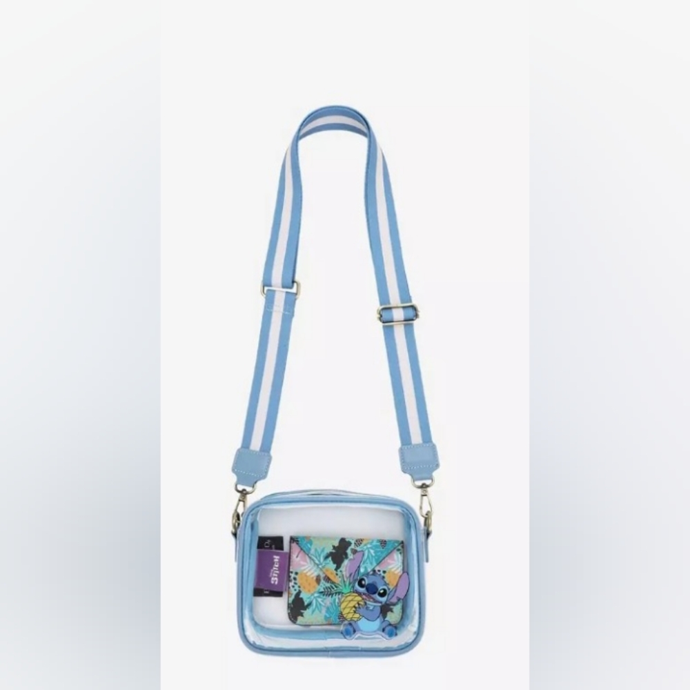 Disney Stitch Clear Crossbody Bag With Cardholder - Picture 2 of 8
